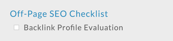 Off-Page SEO Checklist